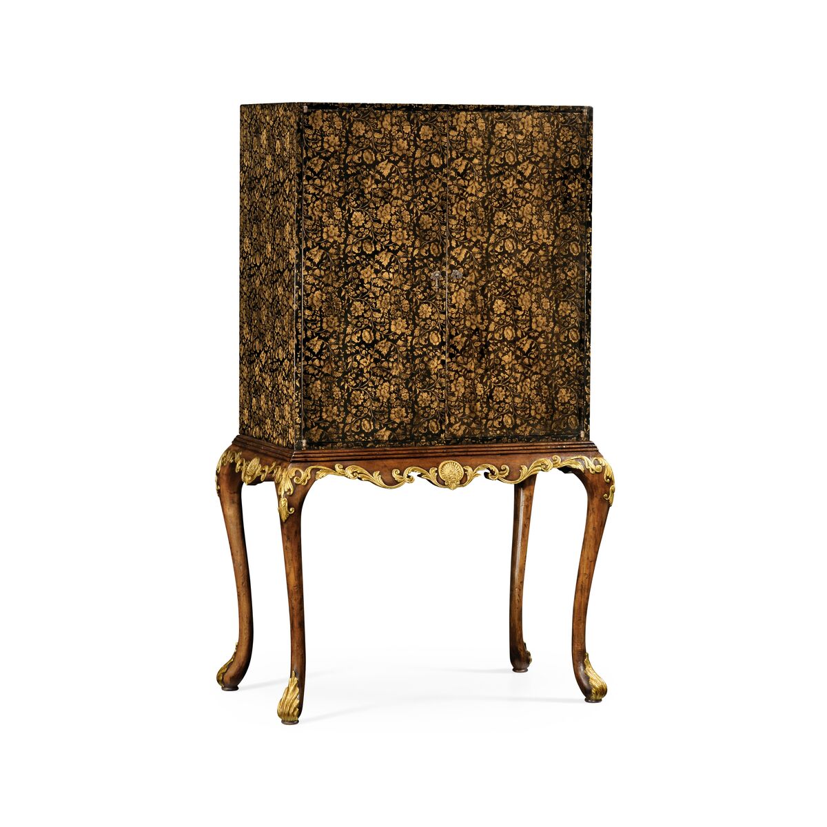 Black Chinoiserie Drinks Cabinet ( 492259-BFW )