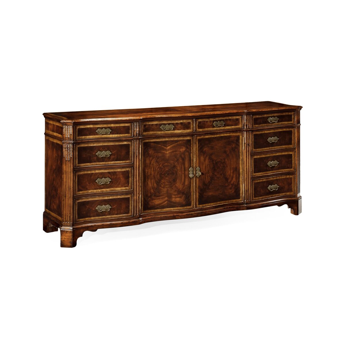 Mahogany Double Serpentine Sideboard ( 493134-MAH )
