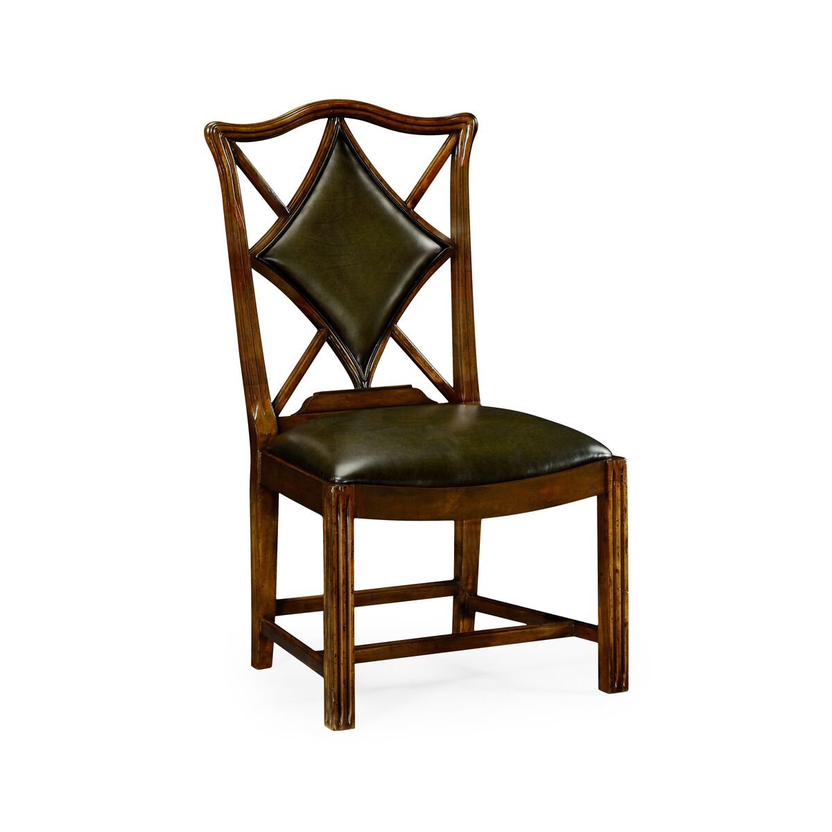 Playing Card "Diamond" Side Chair ( 493362-SC-WAL-L007 )