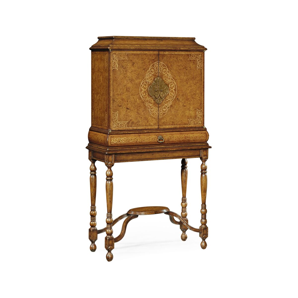 Walnut & Seaweed Collectors Cabinet ( 493584-BWM )