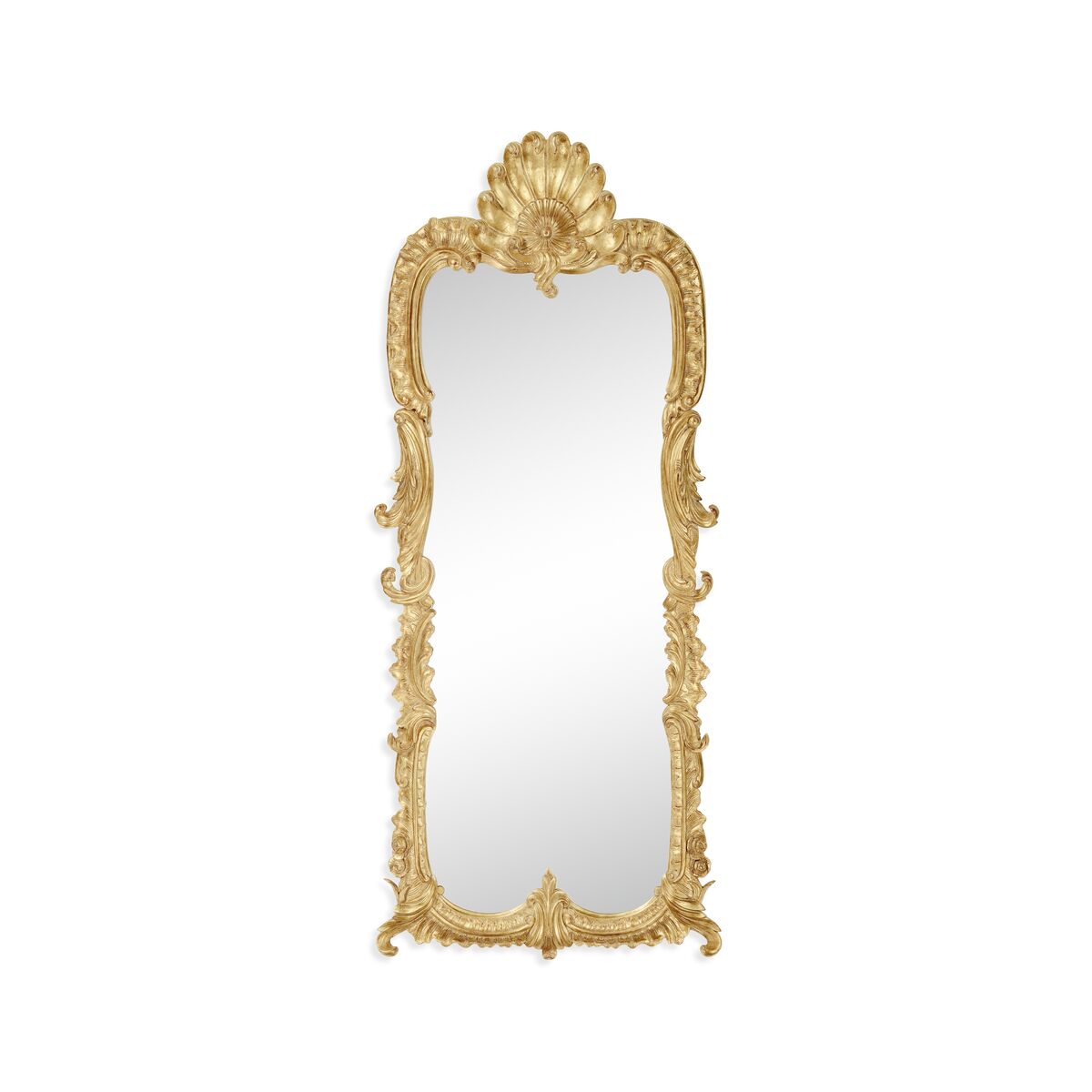Tall Gilded Mirror with Scallop Shell ( 494373-GIL )