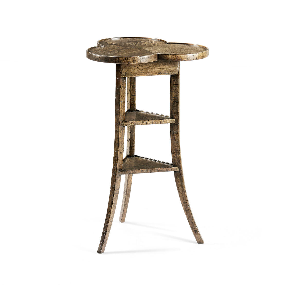 Trefoil Side Table in Medium Driftwood ( 491037-DTM )