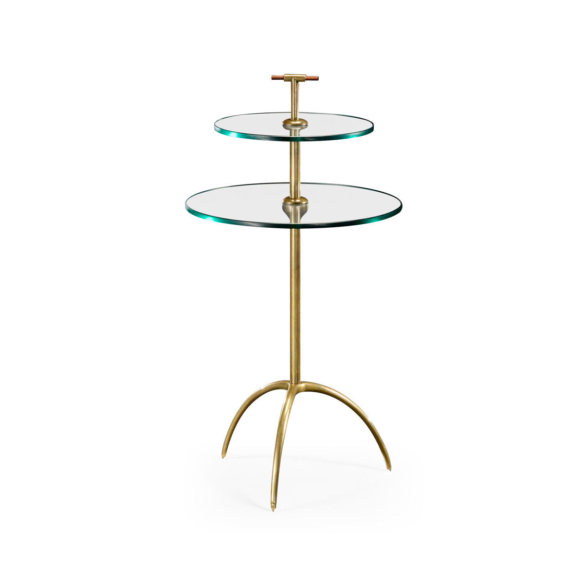 Brass & Glass Round Drinks Table ( 495355-LAB )