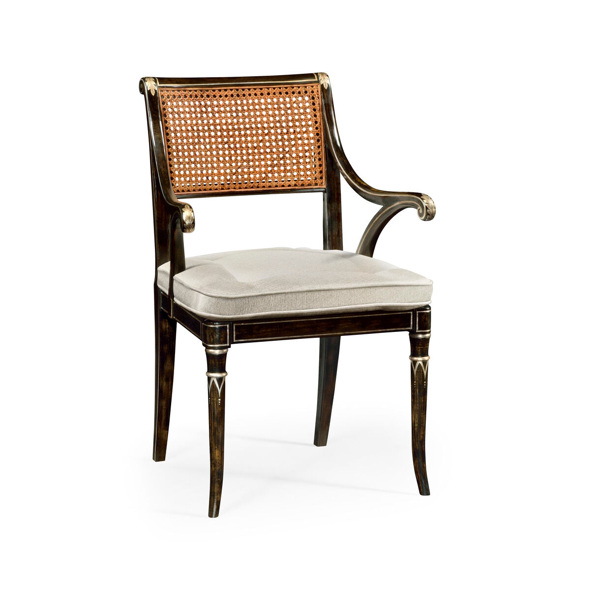 Linden Charcoal Wash Dining Arm Chair ( 530121-AC-CHW )