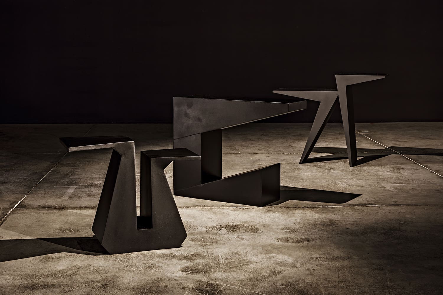 Devo Console in Matte Black — Noir Furniture