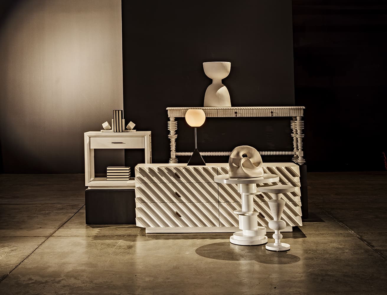 Traugott Sculpture, Fiber Cement in White — Noir Furniture