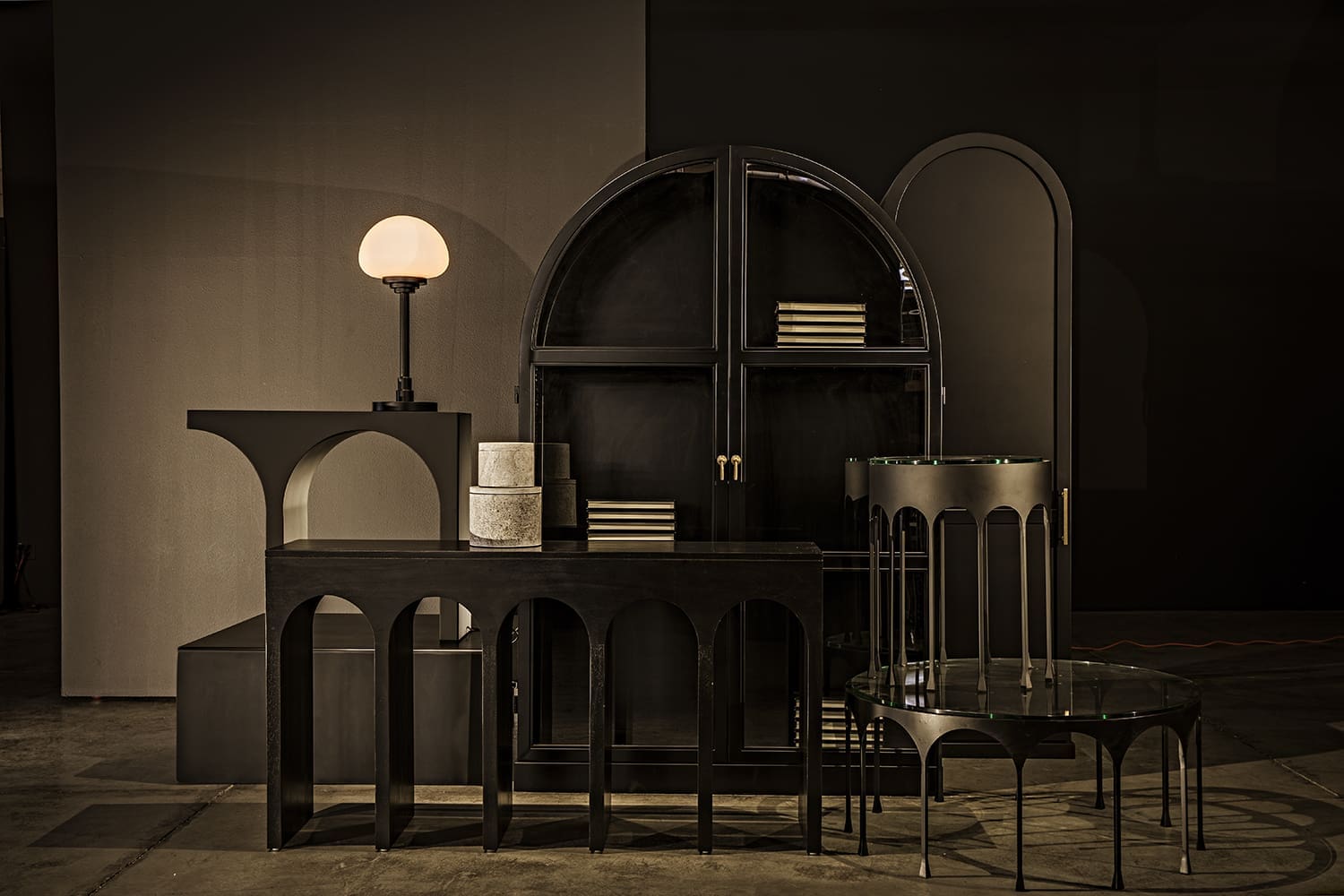 Bridge Console, Hand Rubbed Black in Hand Rubbed Black — Noir Furniture