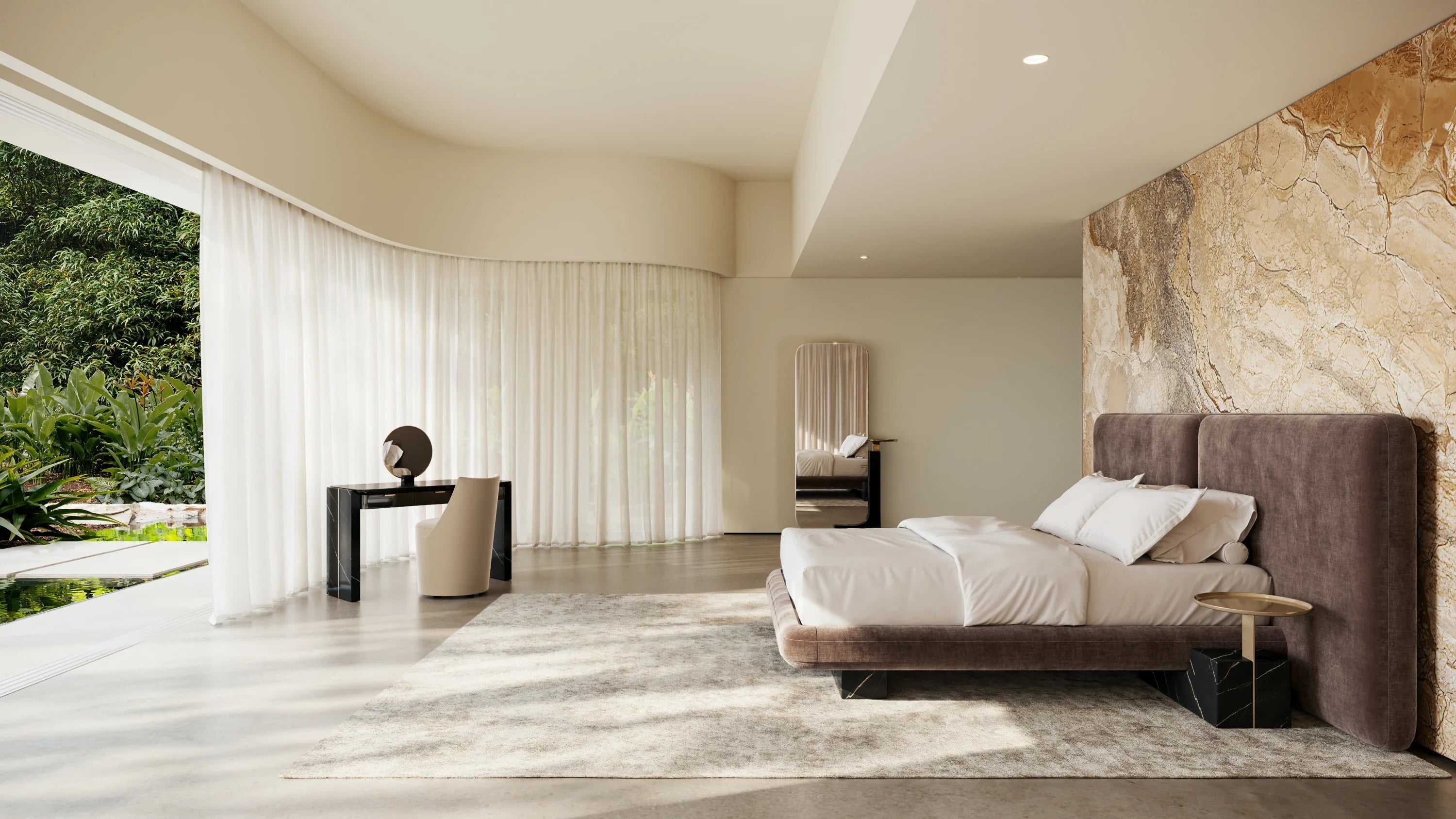 Overlap Uph 2 Pnl Qn Bed Dk Taupe – Beds by Caracole | Sutter & Vale