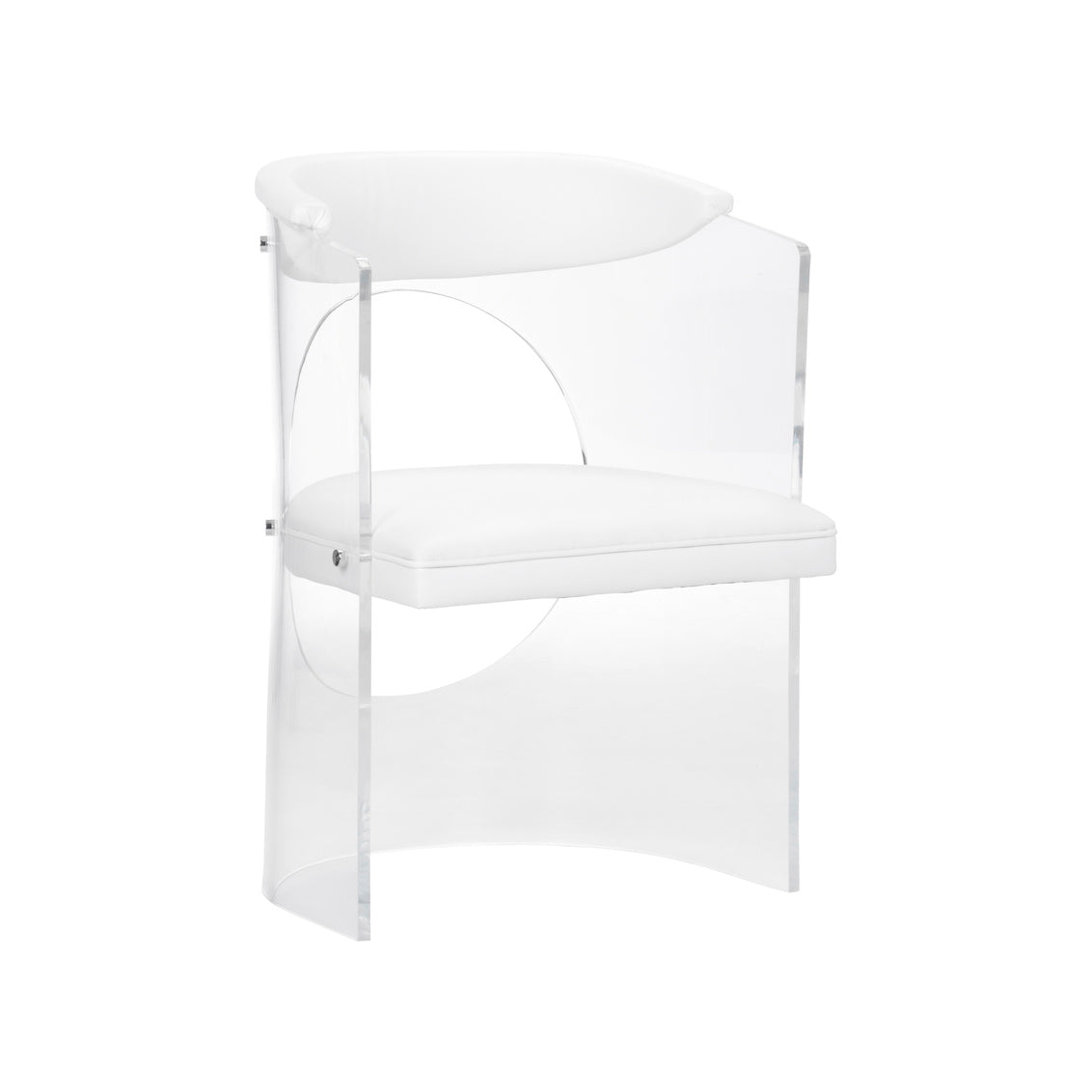 Baran Barrel Back Chair - White