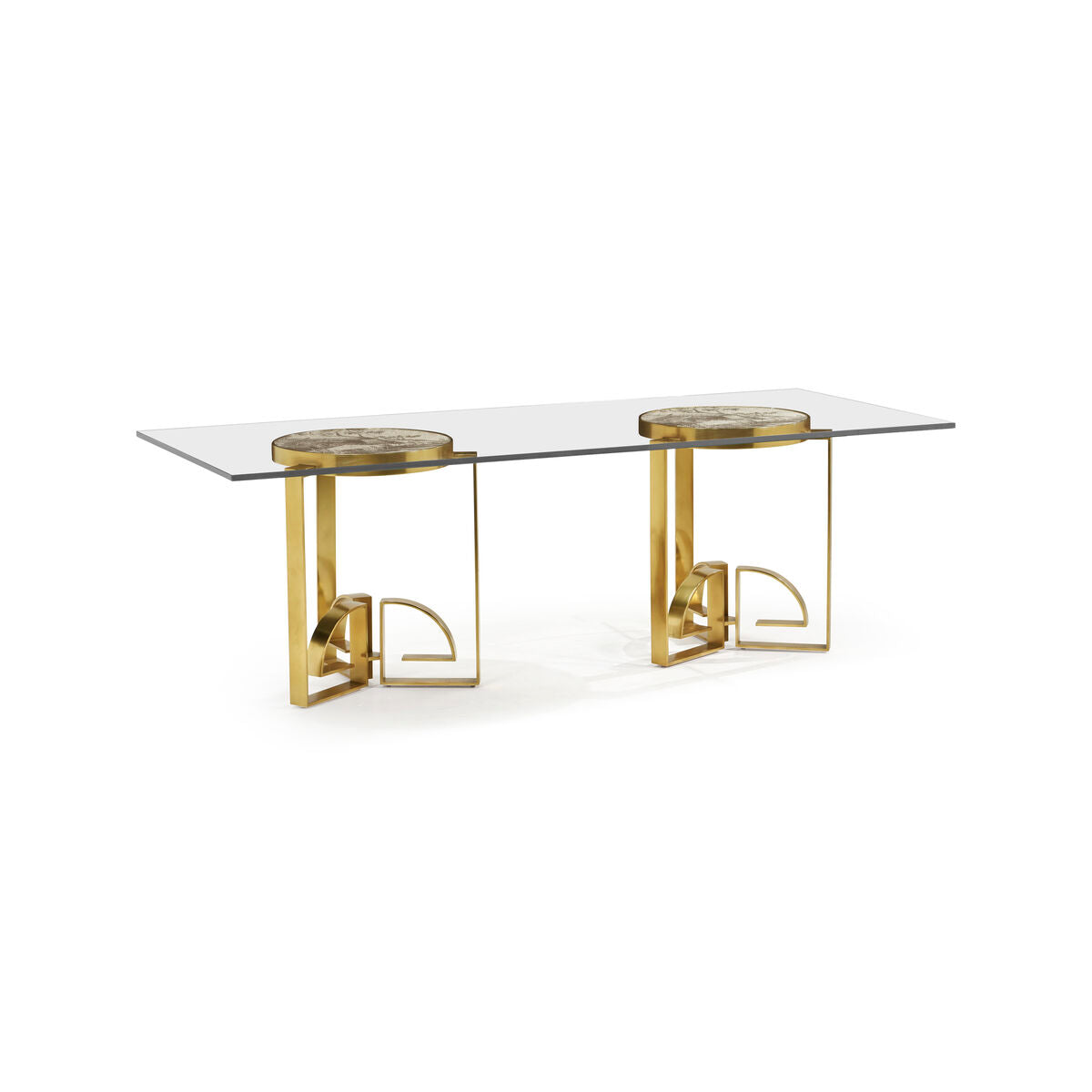 87" Fusion Rect Chinoiserie Dining Table ( 500347-87L-BAE )
