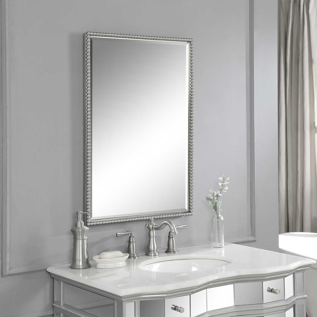 Sherise Vanity Mirror, Nickel – Mirrors by Uttermost | Sutter & Vale