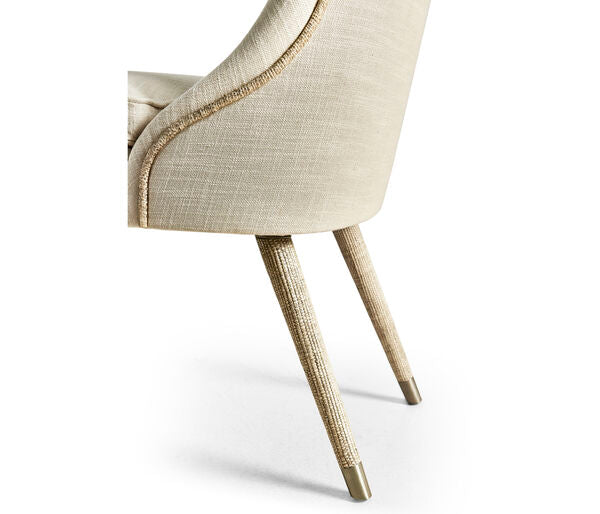Shoal Linen & Grasscloth Side Chair