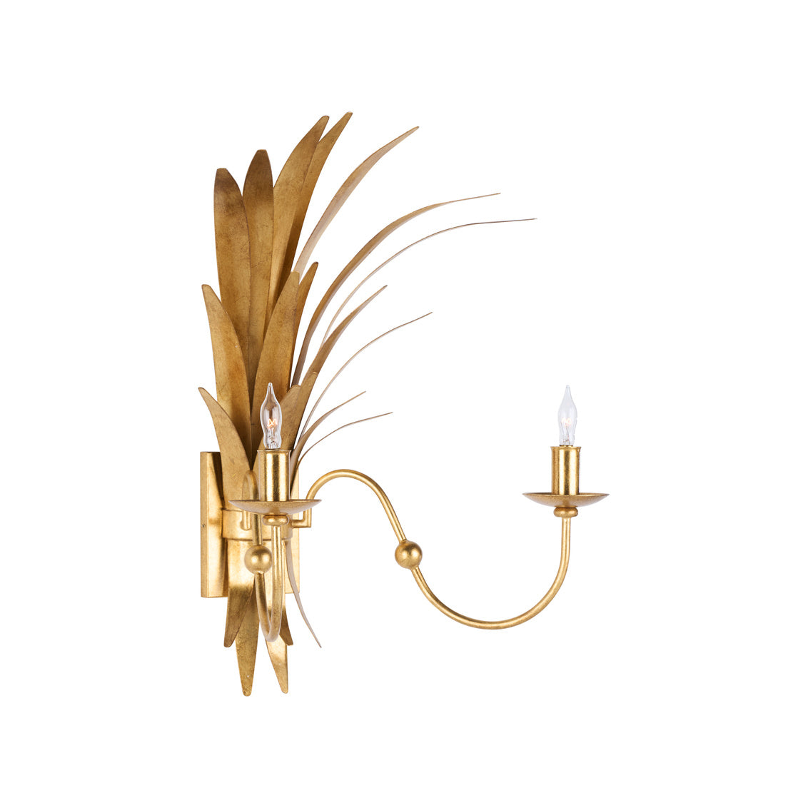 Wheat Sconce - Gold Electrified in Antique Gold Leaf / Metal - Chelsea House