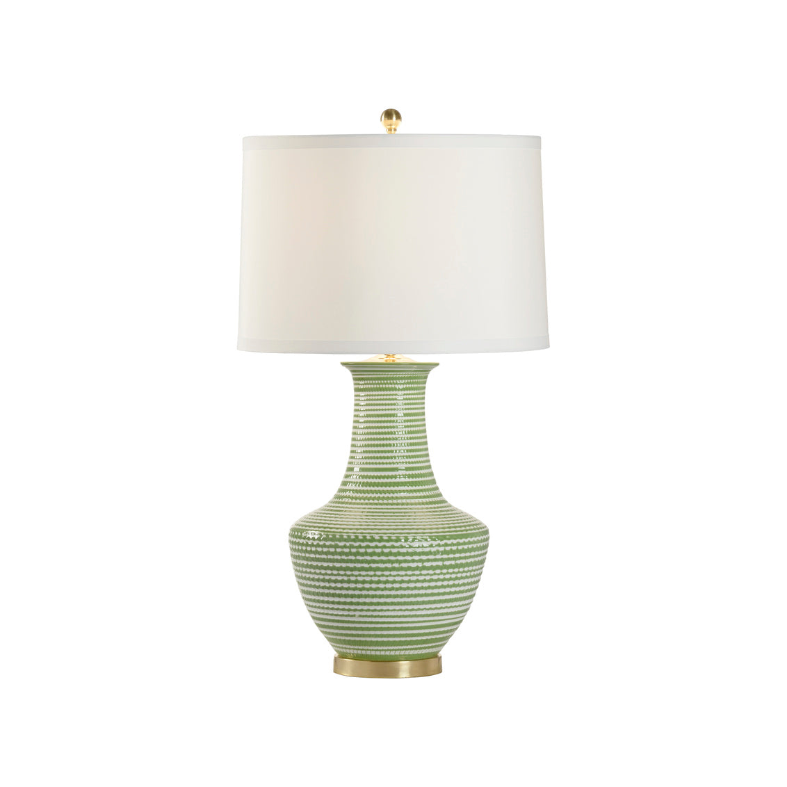Classic Lamp - Green in 32 / Ceramic/Porcelain - Chelsea House