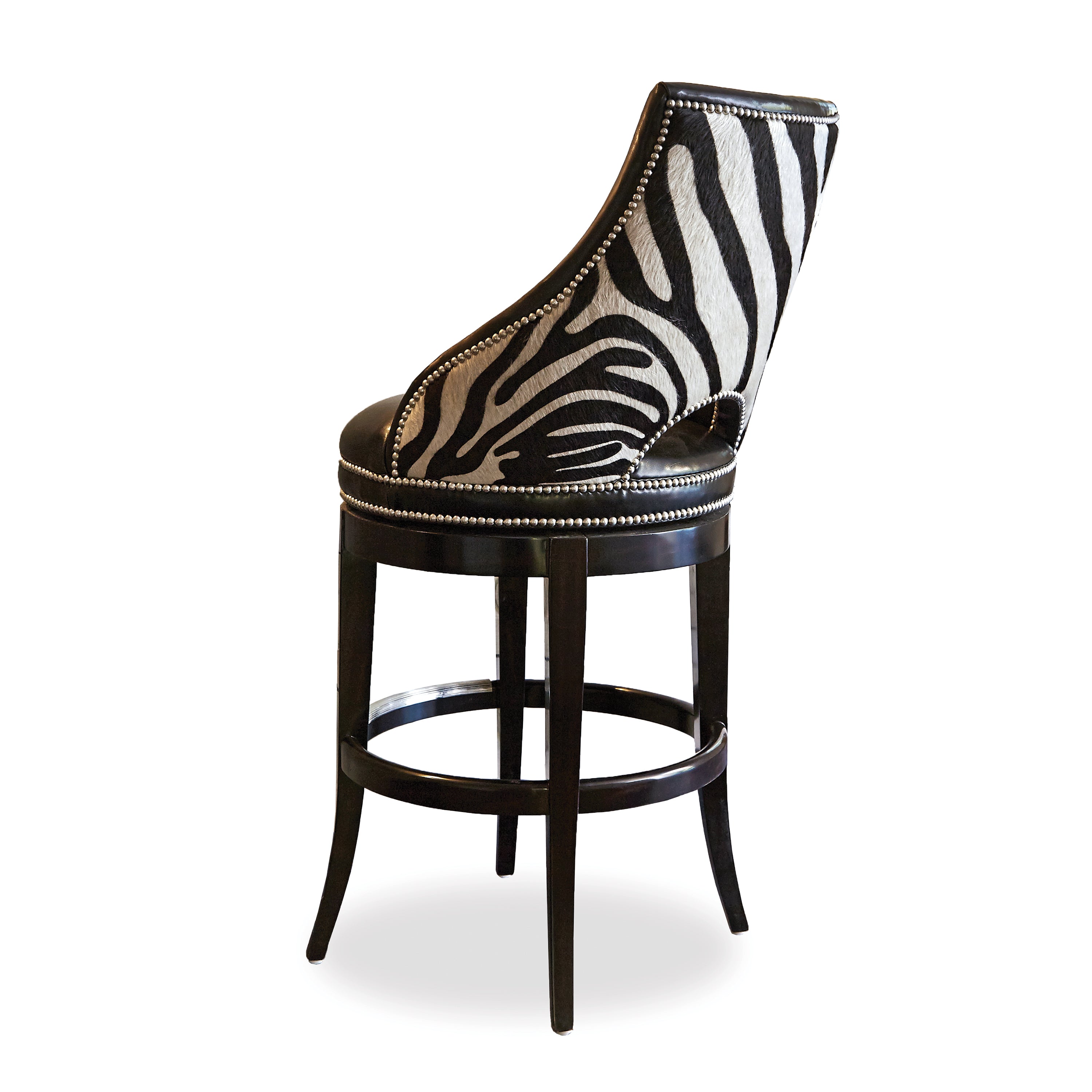 Zebrano Swivel Barstool – Ambella Home