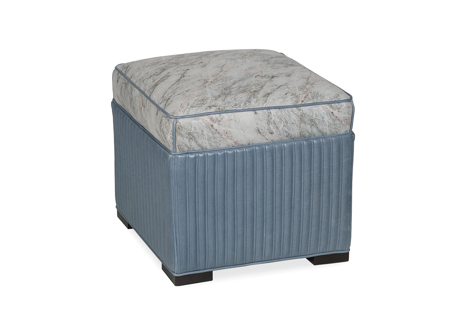 Abbey Ottoman W/Border/Channel