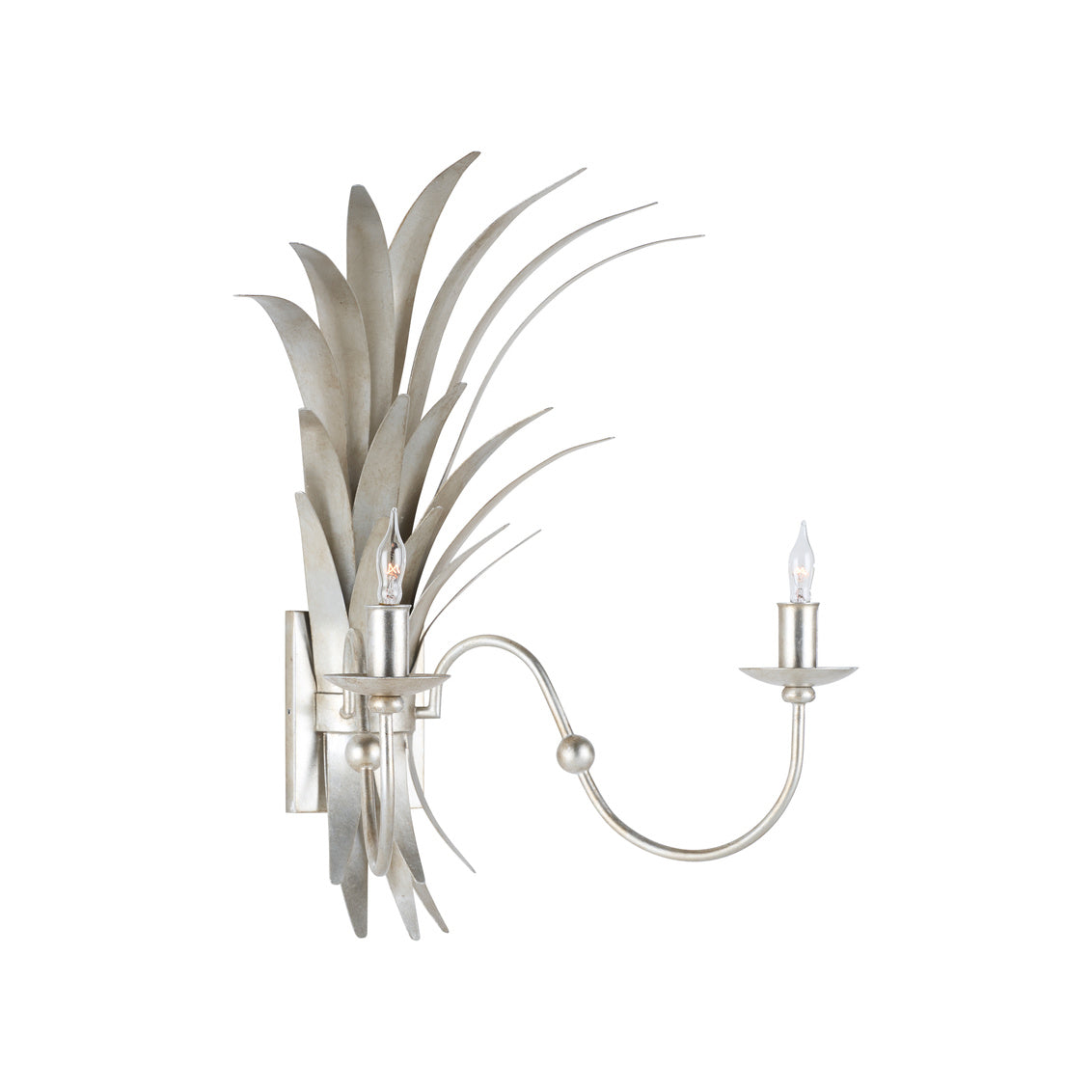 Wheat Sconce - Silver Electrified in Antique Silver Leaf / Metal - Chelsea House