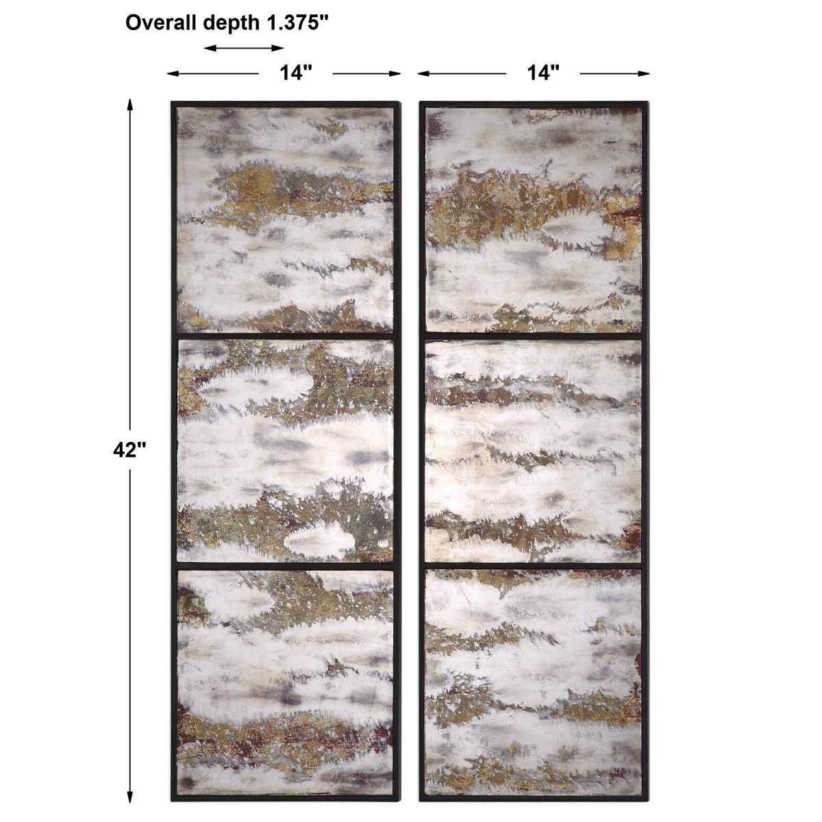 Rahila Mirrored Wall Panels, S/2 – Wall Decor by Uttermost | Sutter & Vale