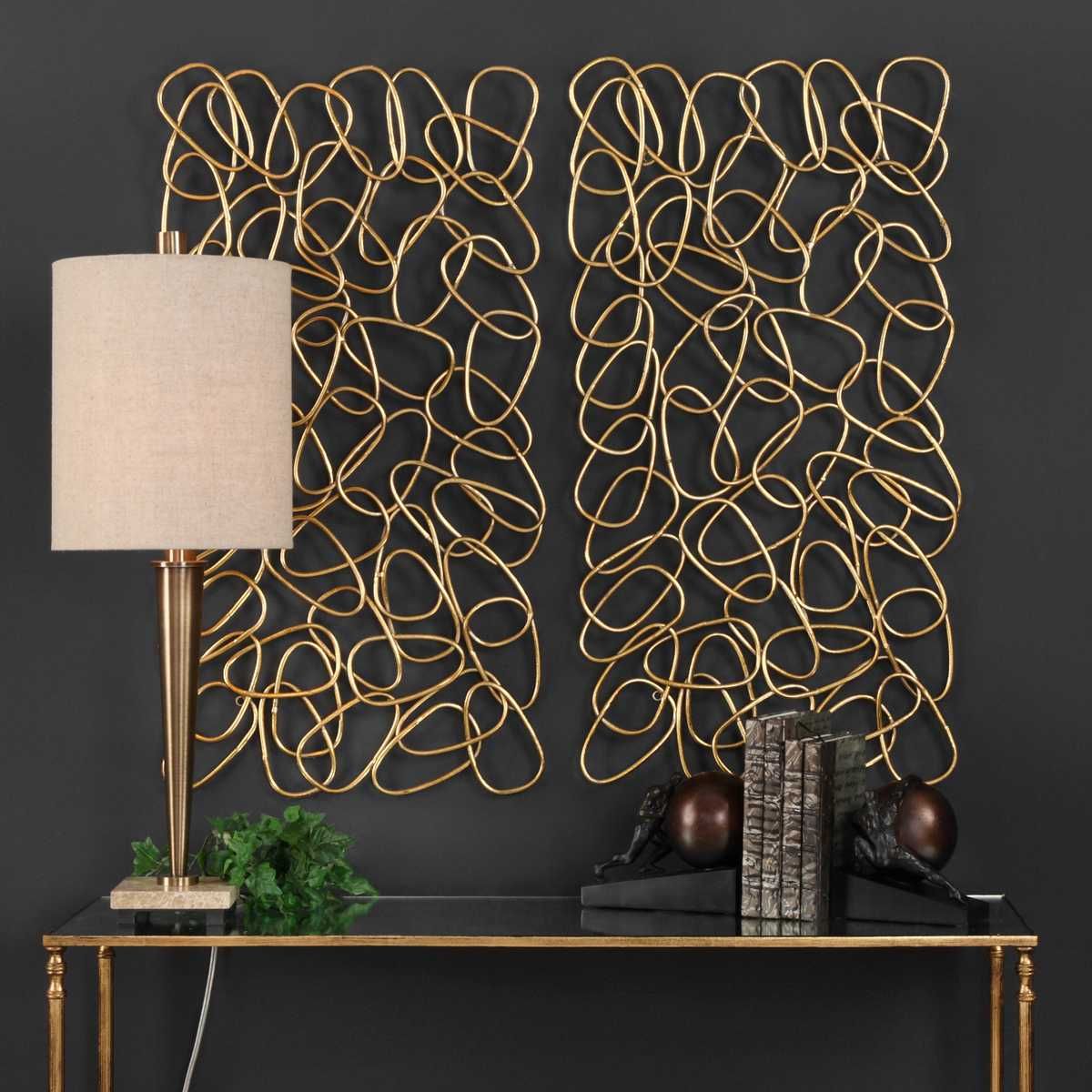 In the Loop Metal Wall Panels, S/2 – Wall Decor by Uttermost | Sutter & Vale