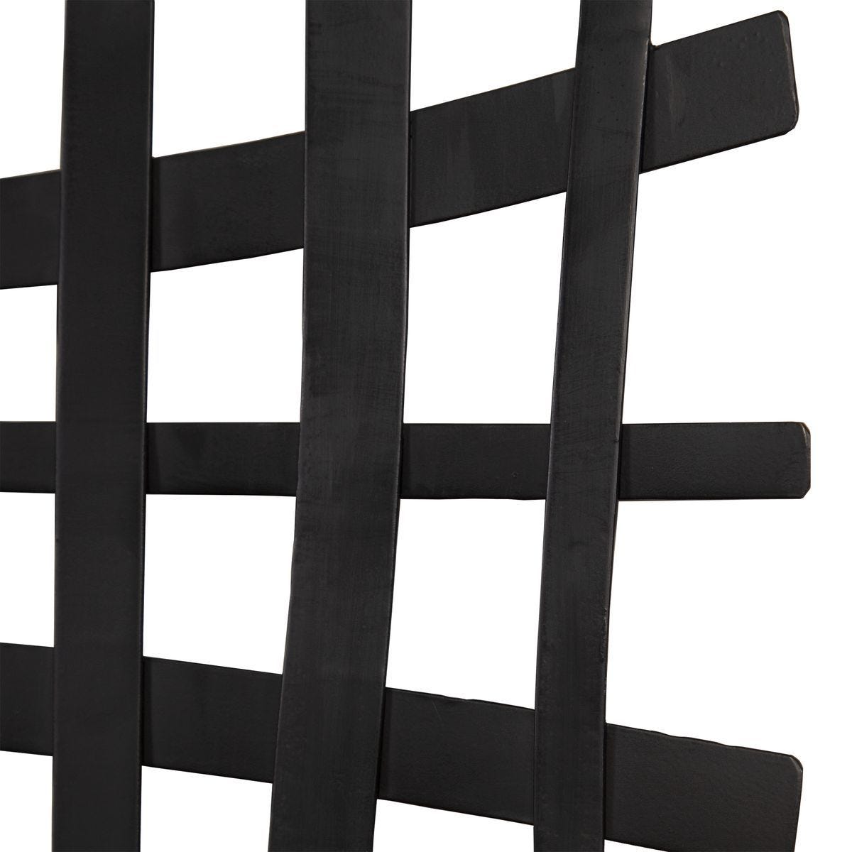 Gridlines Metal Wall Decor, Black – Wall Decor by Uttermost | Sutter & Vale