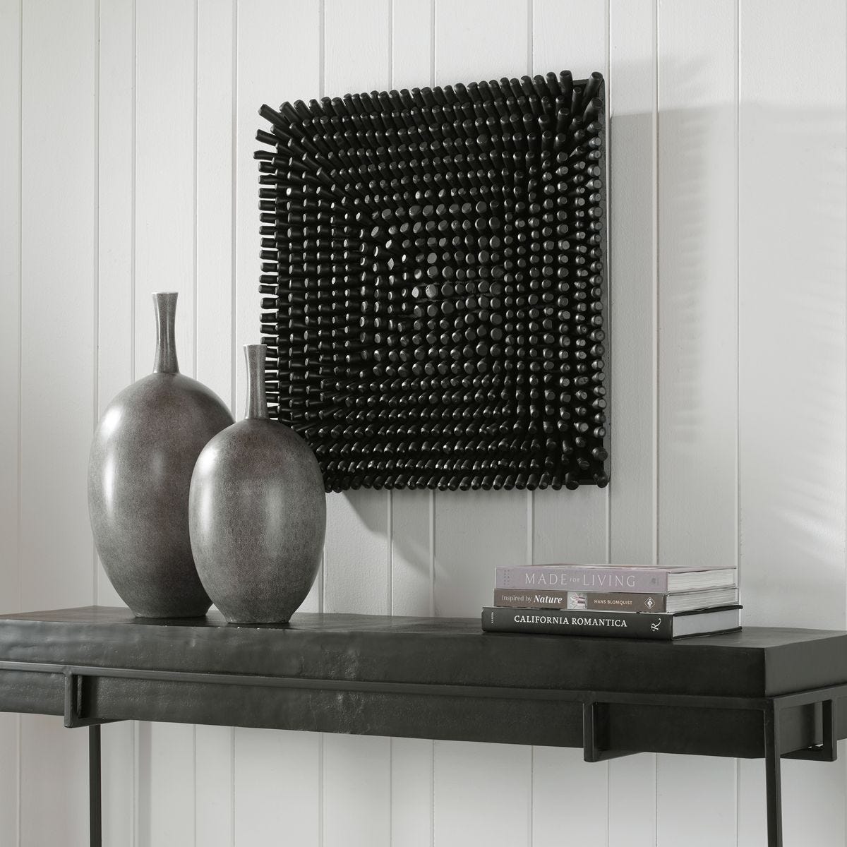Portside Wood Wall Panel, Black – Wall Decor by Uttermost | Sutter & Vale