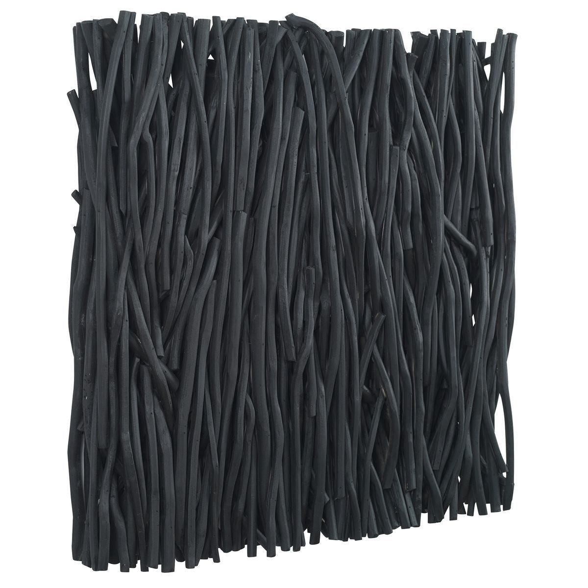Gathered Teak Square Wood Wall Decor, Black – Wall Decor by Uttermost | Sutter & Vale