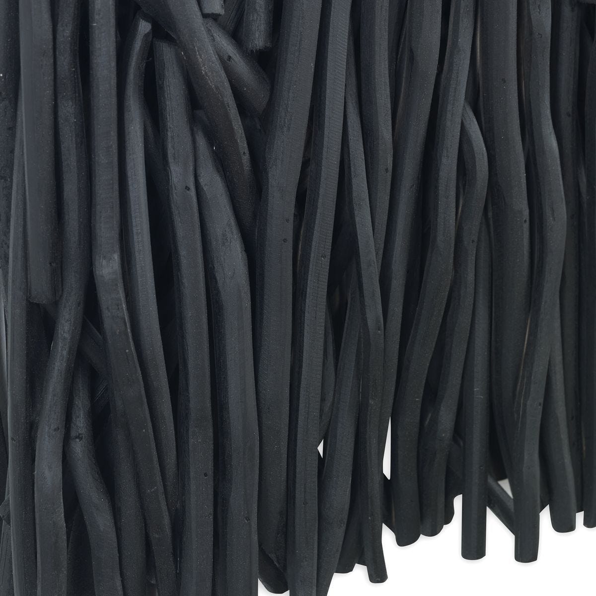 Gathered Teak Square Wood Wall Decor, Black – Wall Decor by Uttermost | Sutter & Vale