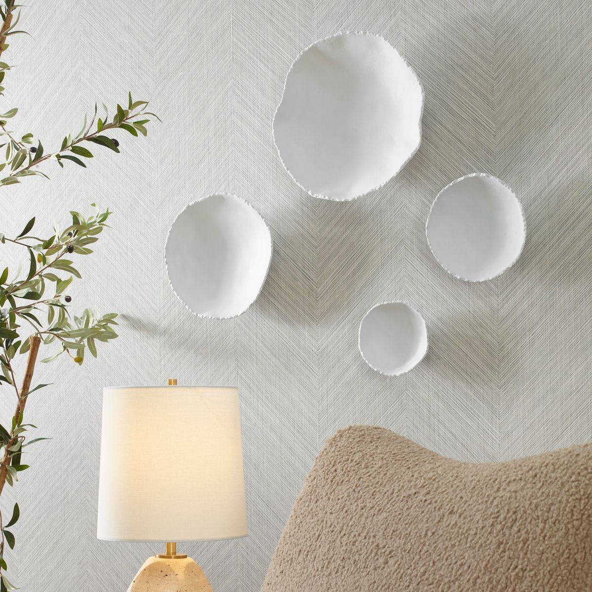 Lucky Coins Indoor-Outdoor Metal Wall Decor, White, S/4 – Wall Decor by Uttermost | Sutter & Vale