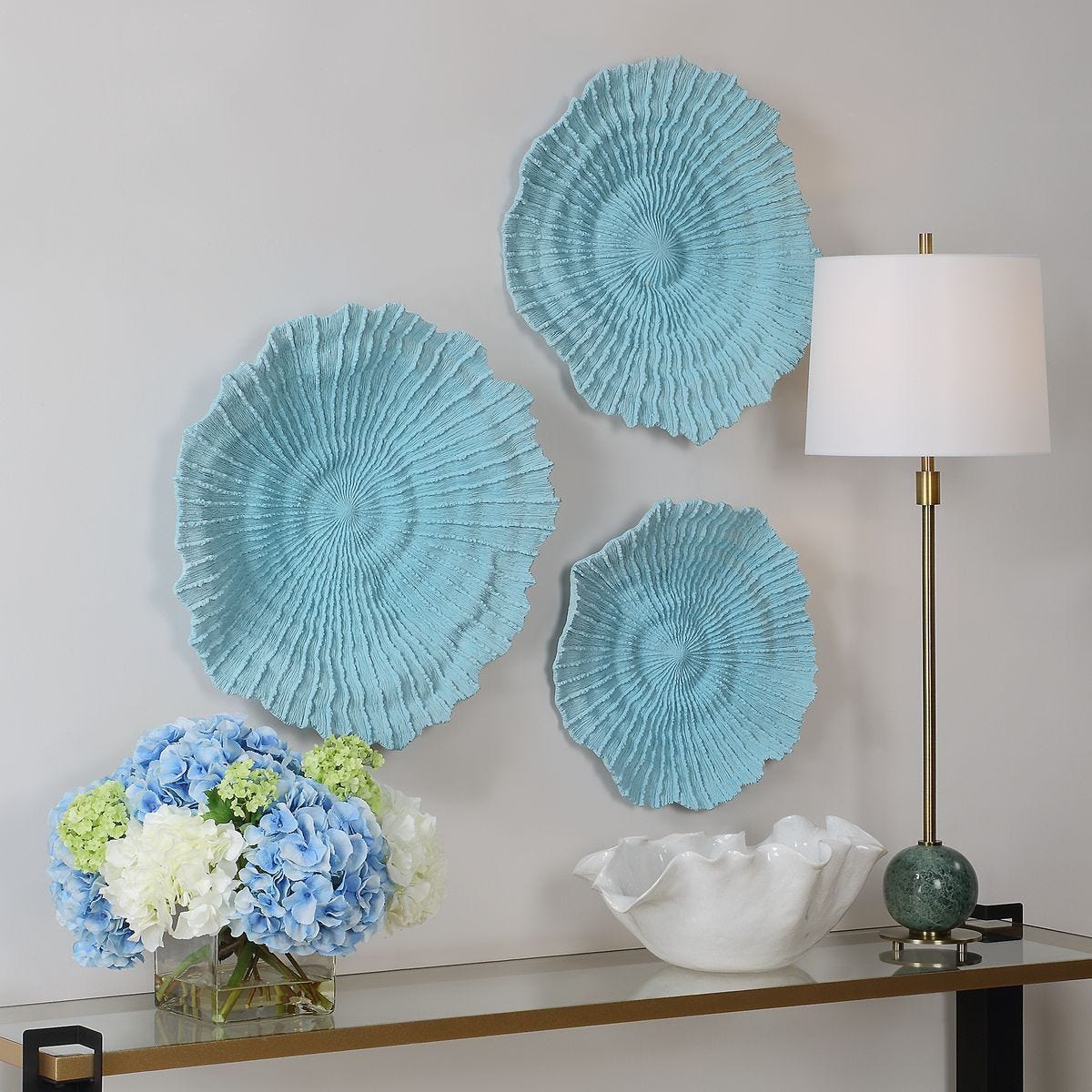 Ocean Gems Wall Decor, Blue, S/3 – Wall Decor by Uttermost | Sutter & Vale