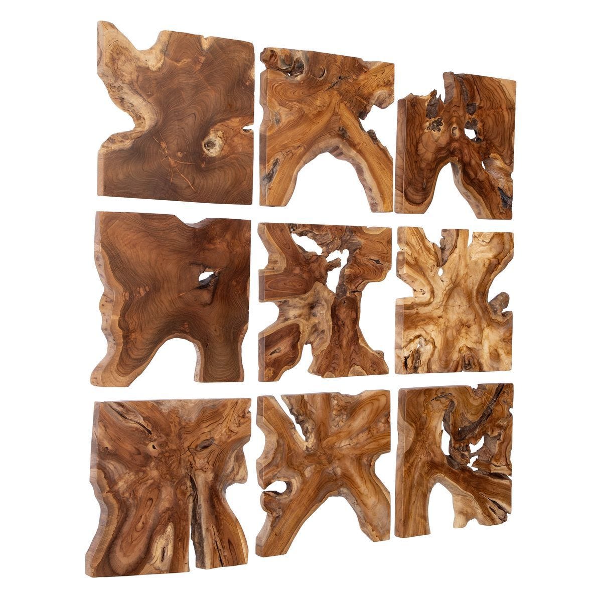 Talia Indoor-Outdoor Wood Wall Decor, S/9 – Wall Decor by Uttermost | Sutter & Vale