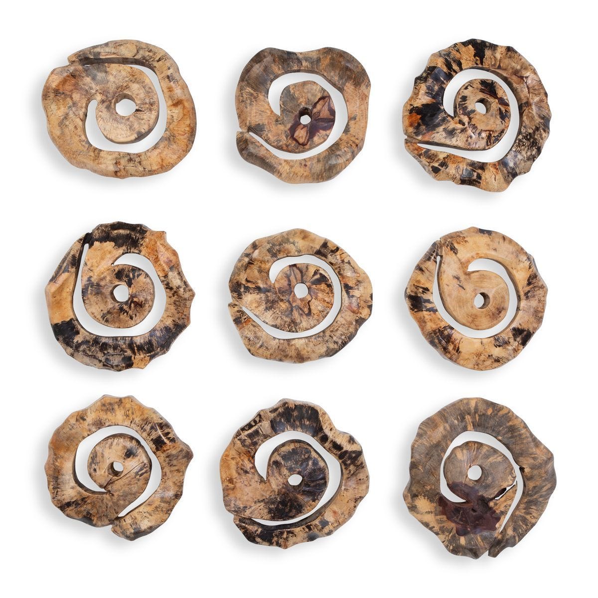 Corkscrew Wood Wall Decor, S/9 – Wall Decor by Uttermost | Sutter & Vale