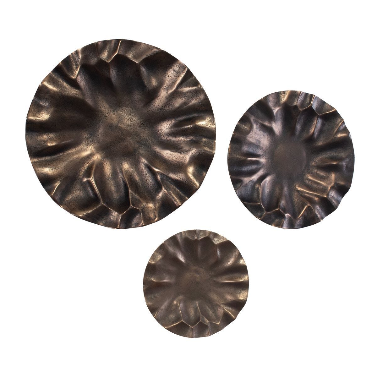 Peonia Indoor-Outdoor Wall Decor, Bronze, S/3 – Wall Decor by Uttermost | Sutter & Vale