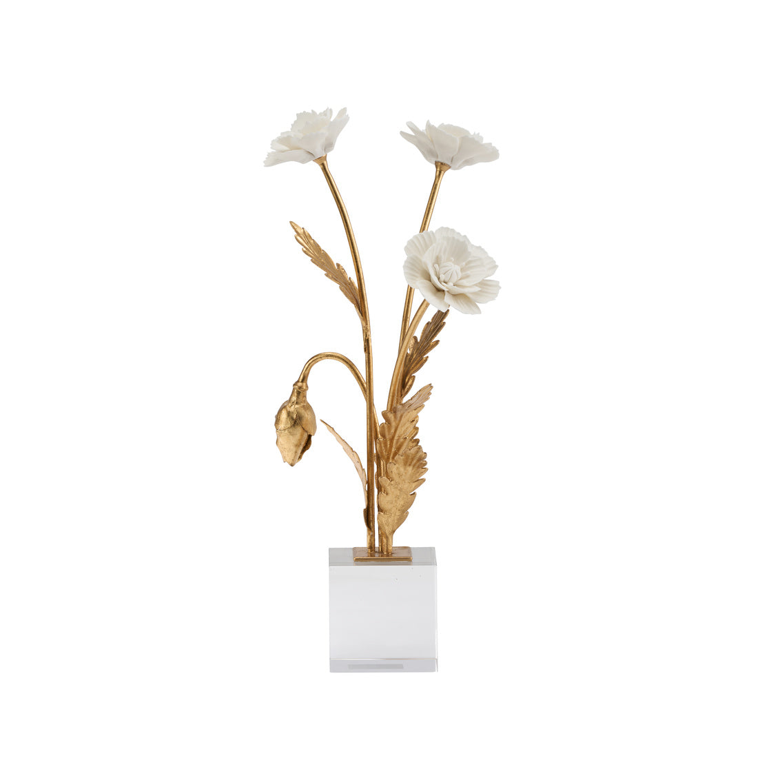 Porcelain Poppie in Crystal Base in 15.5 / Porcelain - Chelsea House