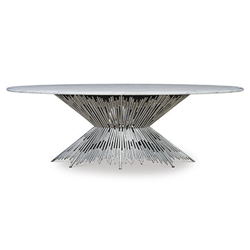 Pick Up Sticks Dining Table Base - Silver – Ambella Home