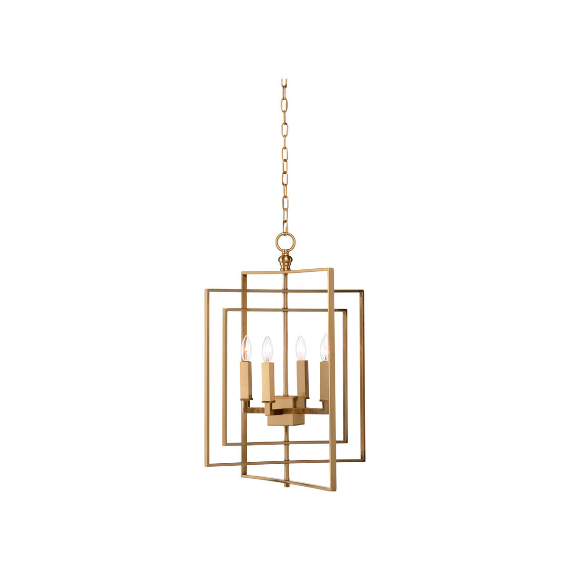 Cube Chandelier - Gold (Sm)