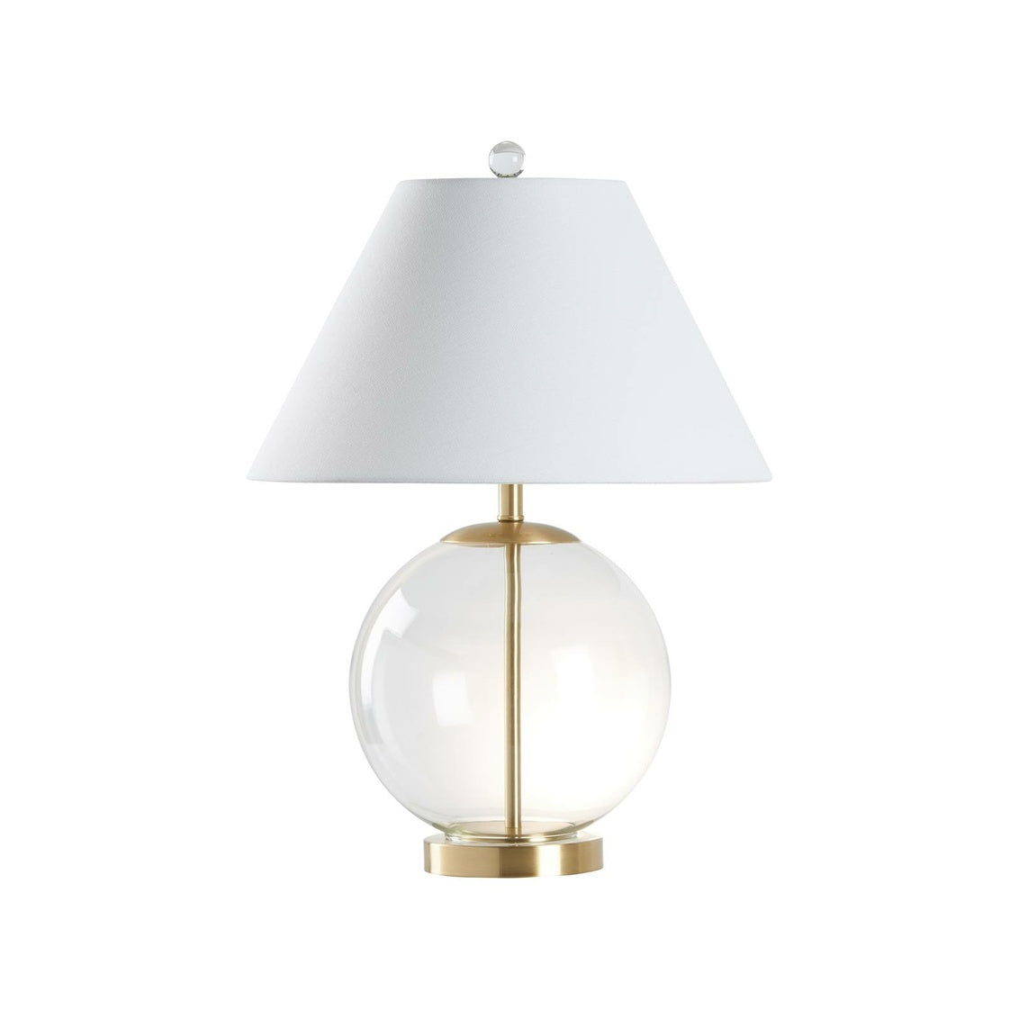 Alber Table Lamp in Clear/Brushed Brass / Ceramic/Porcelain - Chelsea House
