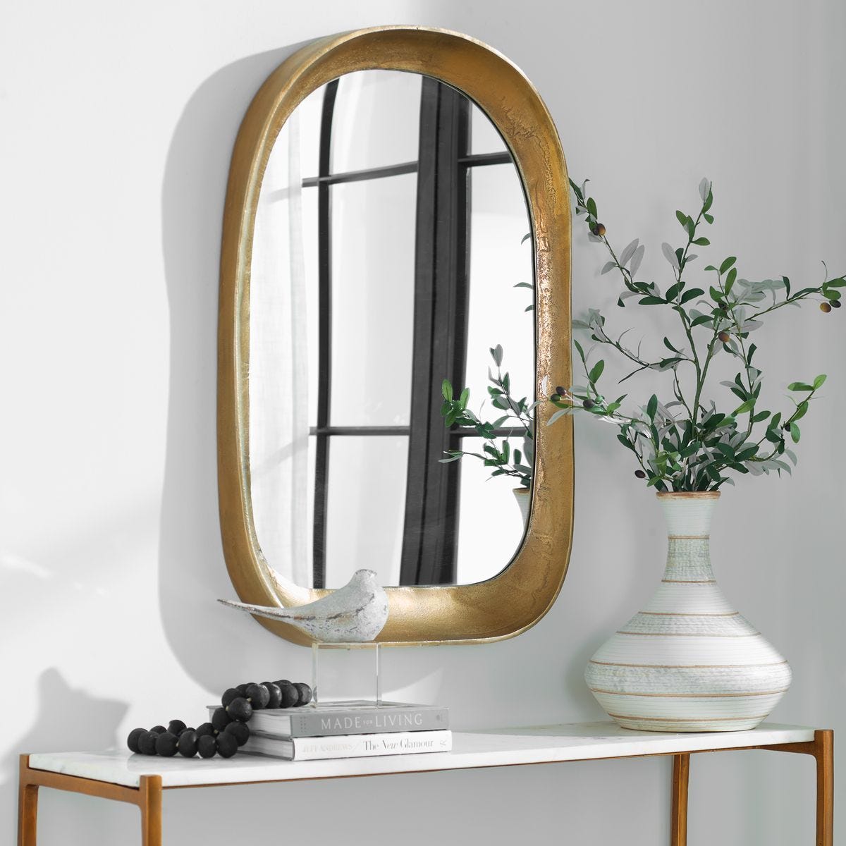 Bradano Arch Mirror, Brass – Mirrors by Uttermost | Sutter & Vale