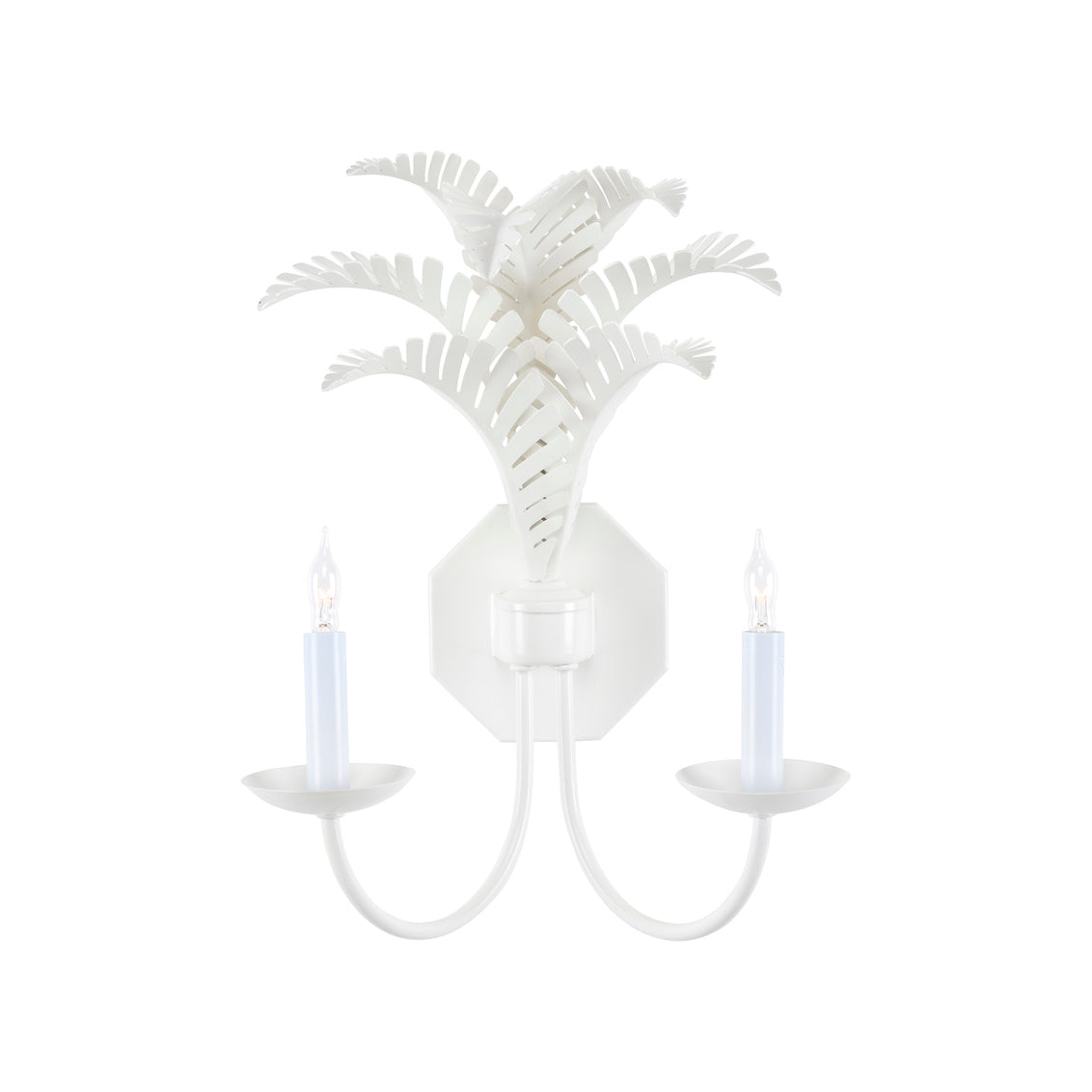 Royal Palm Sconce - White