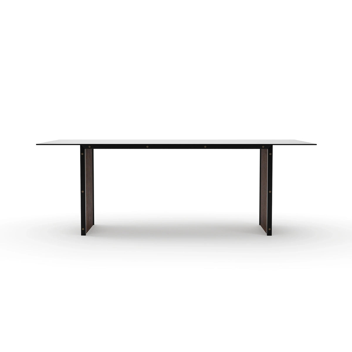 Pinstripe Dark Slatted Dining Table
