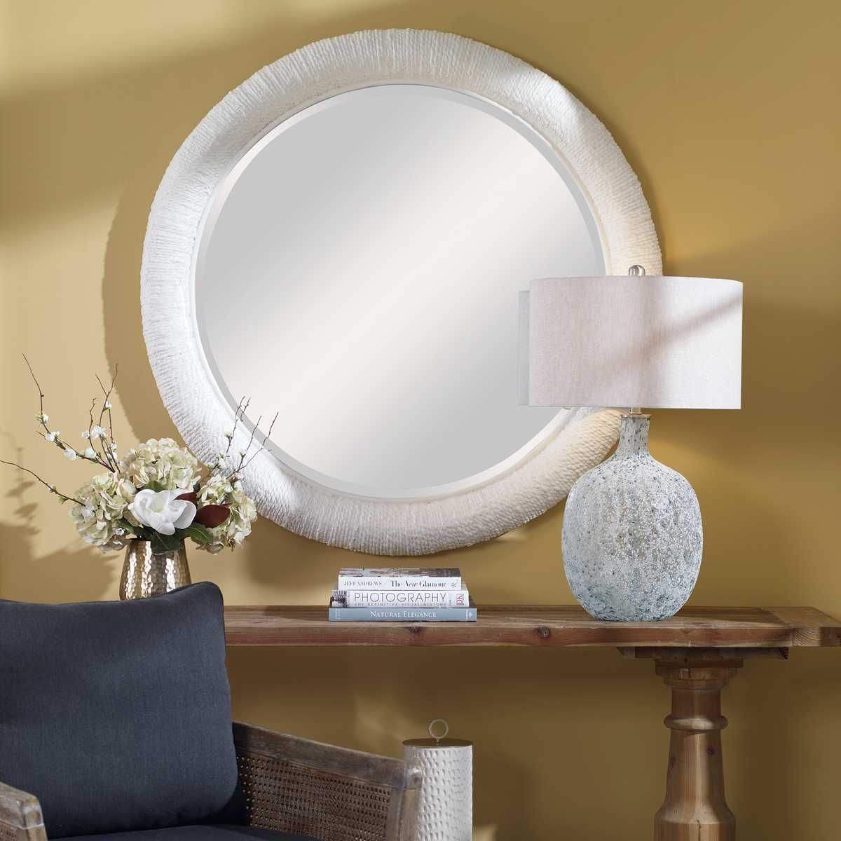 Mariner Round Mirror, White – Mirrors by Uttermost | Sutter & Vale