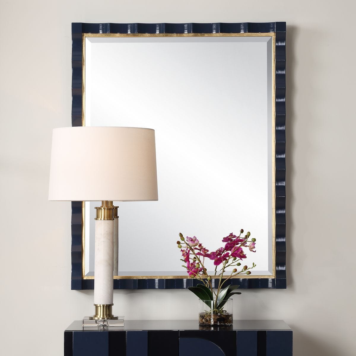 Gulf Mirror, Navy – Mirrors by Uttermost | Sutter & Vale