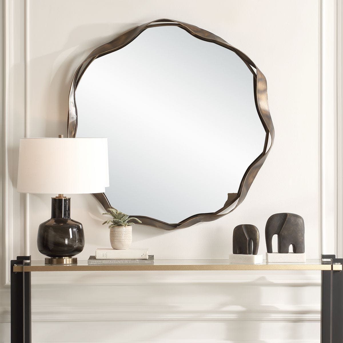 Catch The Wave Round Mirror – Mirrors by Uttermost | Sutter & Vale