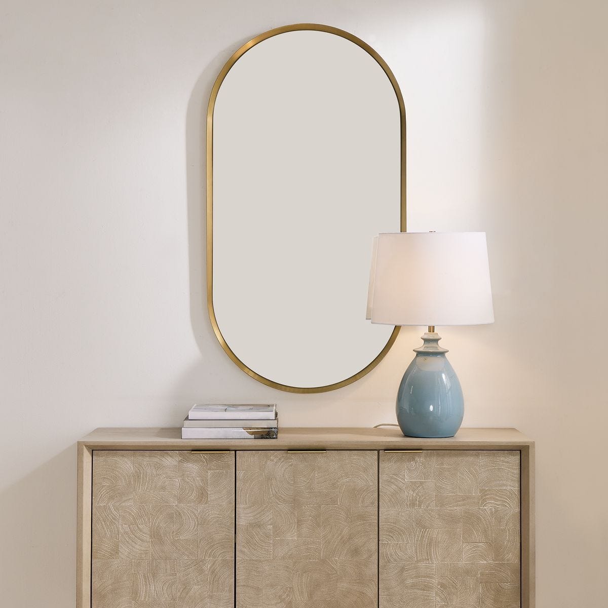 Torrado Oval Mirror, Brass – Mirrors by Uttermost | Sutter & Vale