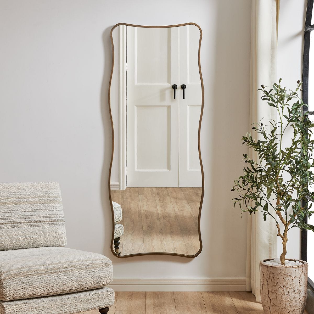 Pavia Tall Mirror, Gold – Mirrors by Uttermost | Sutter & Vale