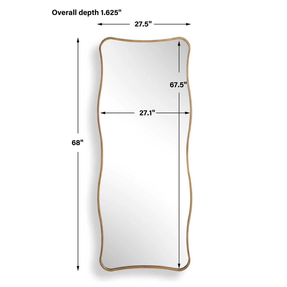 Pavia Tall Mirror, Gold – Mirrors by Uttermost | Sutter & Vale