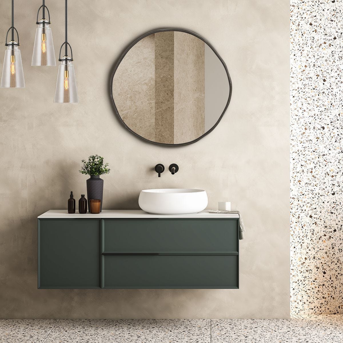 Lowen Round Mirror, Bronze – Mirrors by Uttermost | Sutter & Vale