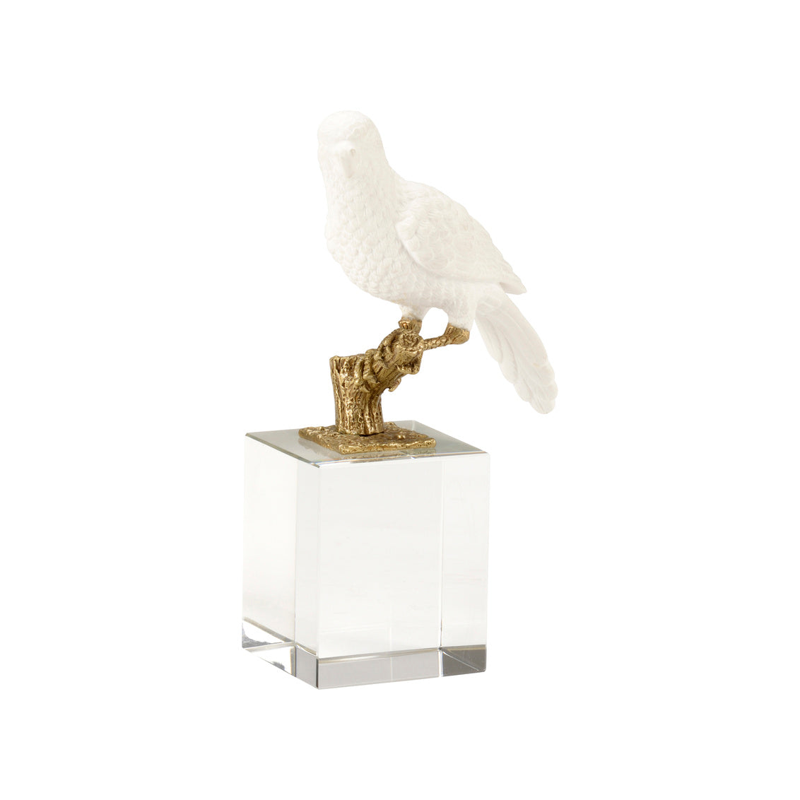 Parrot On Crystal - Square (Sm) in 9 / Ceramic/Porcelain - Chelsea House
