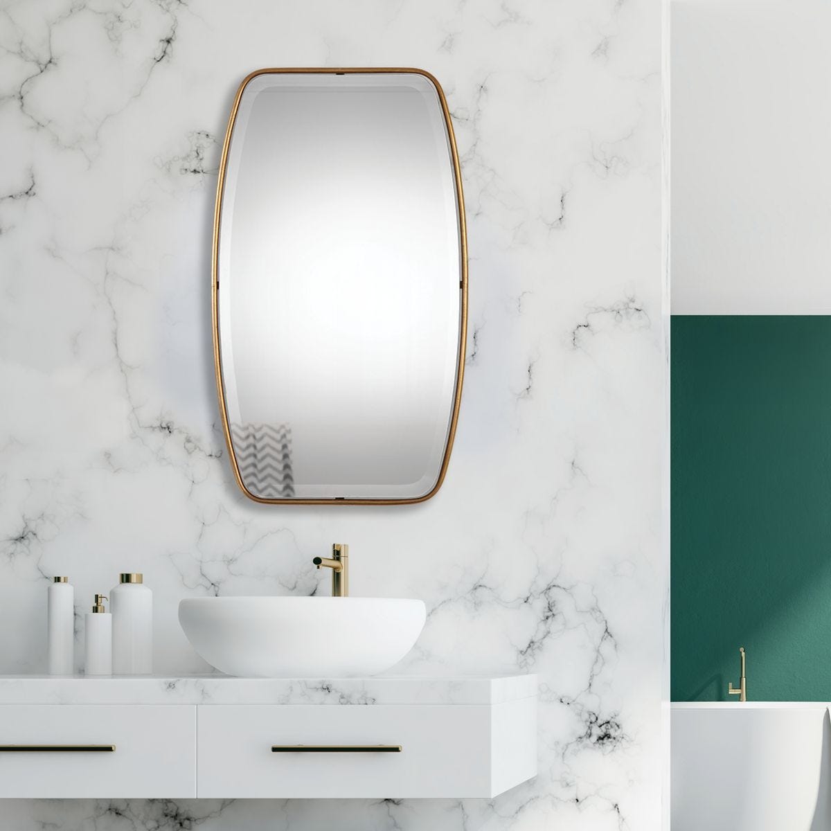 Canillo Mirror, Gold – Mirrors by Uttermost | Sutter & Vale