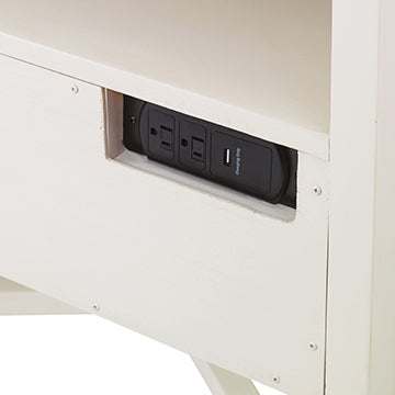 Reeded Nightstand - Linen in Linen – Ambella Home