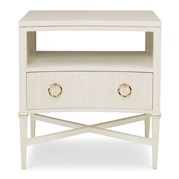 Reeded Nightstand - Linen in Linen – Ambella Home